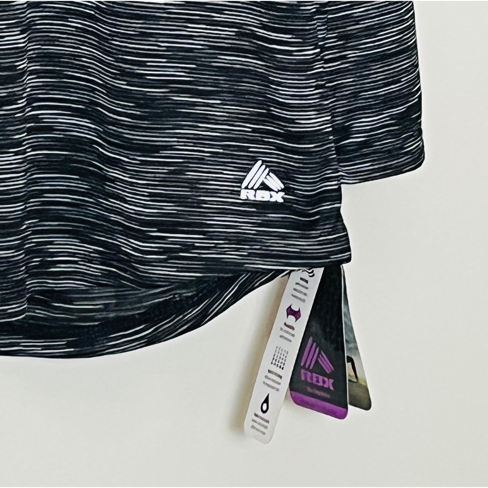 RBX Performance Womens 1X Space Dye V-Neck Long Sleeve Activewear Top X-Dri NWT - Picture 2 of 8